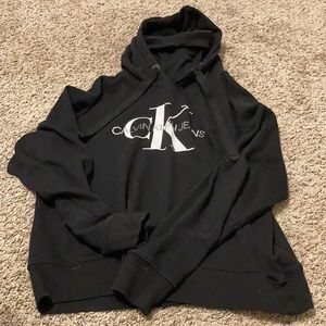 Calvin Klein jeans, black hoodie, size medium